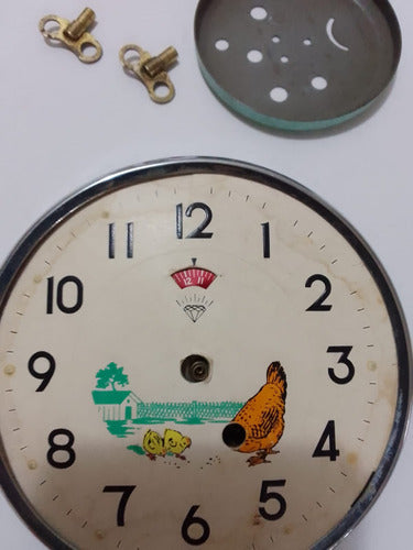 Relógio Despertador Antigo Metal Galo Jam Loceng Ayam China