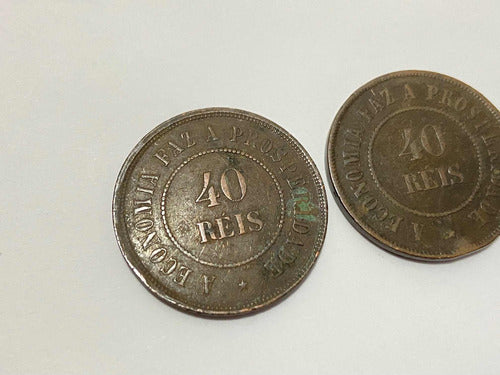 Moedas Antigas 40 Réis -  08 E 12