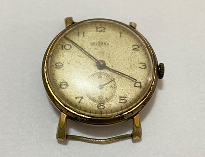 Relógio Antigo Suiço Delbana Dourado Swiss Made