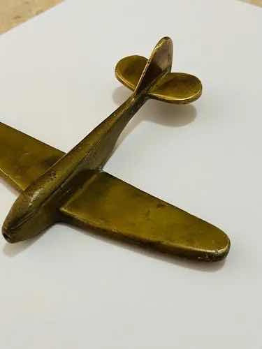 Antigo Avião De Bronze Decoração
