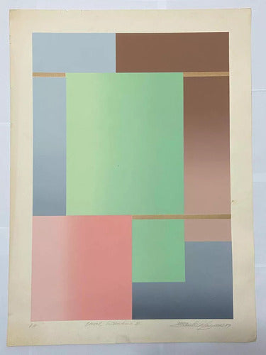 Quadro Gravura Antiga Arte Gravura Paulo Calazans 89 - Varal