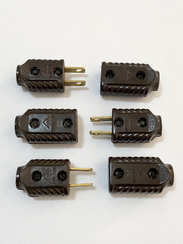 Tomada Antiga Em Baquelite Plug Macho E Femea