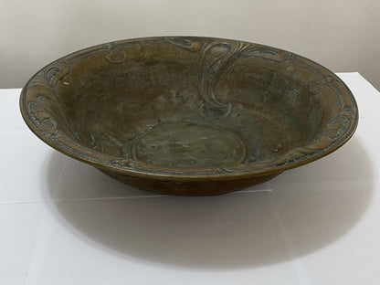 Bacia antiga Grande com relevo Art Nouveau – 47,5cm