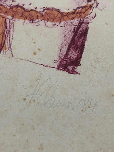 Quadro Gravura Antiga Mascara Negra Figura Feminina Assinada