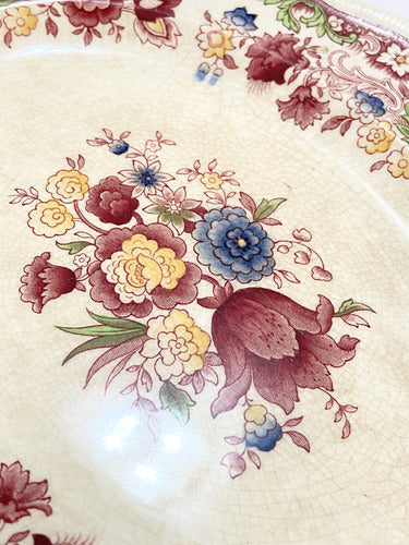 Prato Porcelana Johnson Brothers Inglaterra Florido Antigo