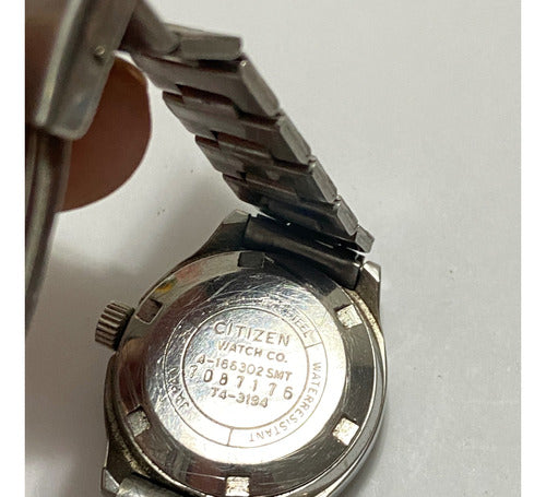 Relógio Antigo Citizen 21 Jewels Prata E Azul