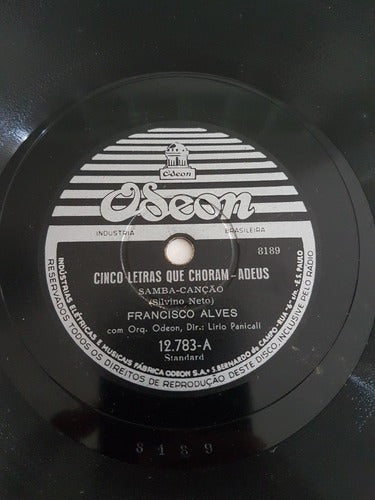 Disco Antigo 78 Rpm Francisco Alves - Você E A Valsa