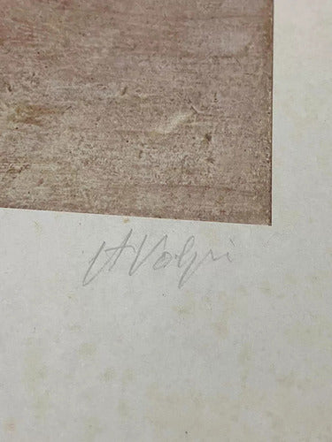 Quadro Gravura Antiga Alfredo Volpi Assinada E Numerada