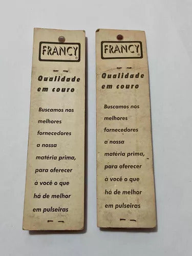 Antiga Pulseira Couro Marrom Francy Para Relógio Antigo