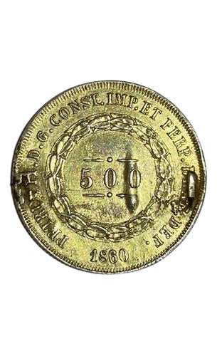 Antiga Moeda 500 Reis 1860