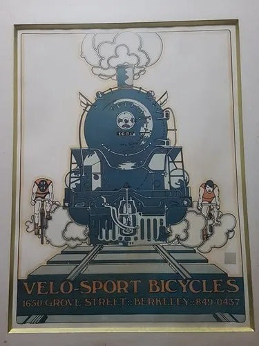Quadro Poster Antigo David Lance 1975 Velo Sport Bicycles