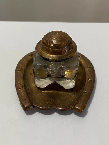 Tinteiro Antigo Cor Bronze