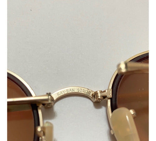 Oculos De Sol Rayban Round Redondo Lente Rose