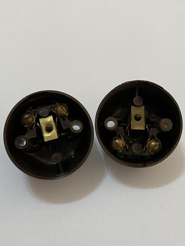 Interruptor Baquelite Antigo Anos 60 Marrom