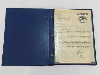 Coleção Cartões Postais Antigos Selos Lufthansa Avião