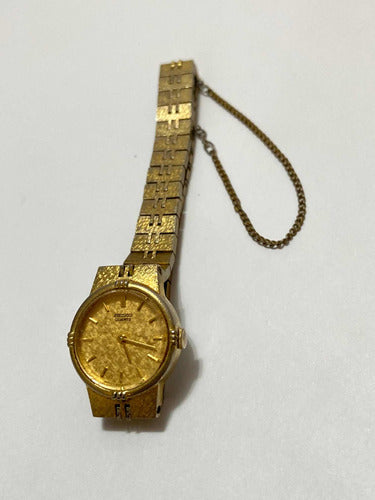 Relógio Antigo Seiko Quartz Dourado Japan 1400-0250