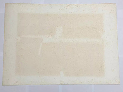 Quadro Gravura Antiga Silvio Oppenheim Abstrato Vermelho