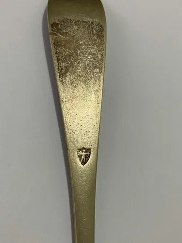 Antiga Colher De Prata Com Marca