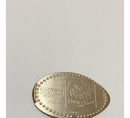 Placa Medalha Antiga 75 Anos Mickey Mouse Club Walt Disney 1
