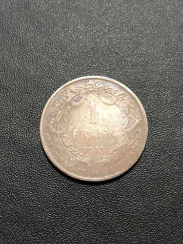 Moeda Antiga De Prata 1913 Belgica 1 Franco