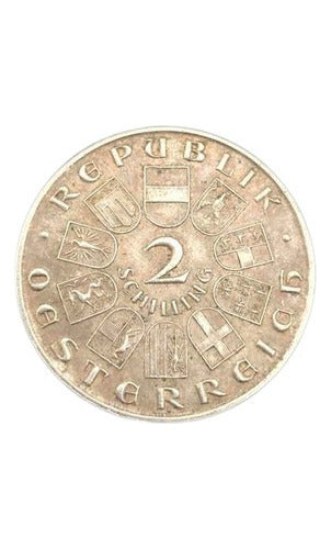 Antiga Moeda De Prata 1932 Austria 2 Schilling