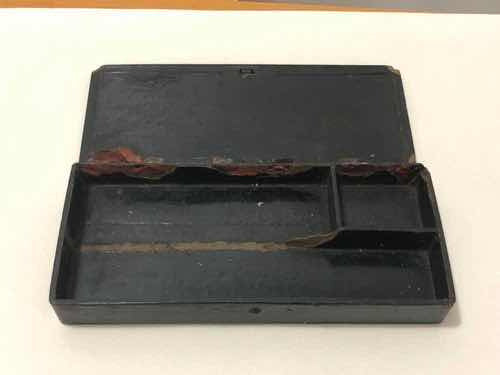 Caixa De Madeira Porta Joias Com Pintura Japonesa