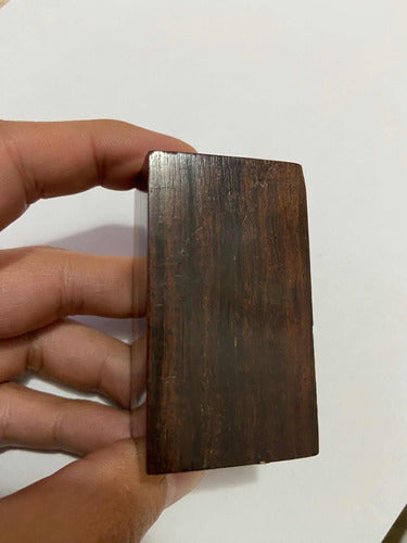 Antigo Porta Lapis / Caneta Em Madeira Nobre