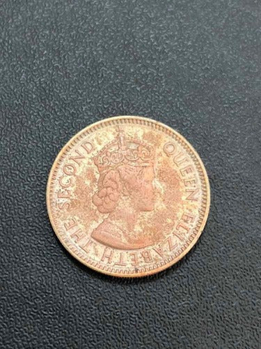 Moeda Antiga 1955 Hong Kong 10 Cents